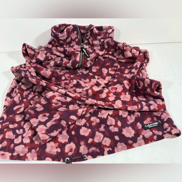 Calvin Klein Women’s Multicolor Sweatshirt half zip pullover Sz Medium - Picture 11 of 12